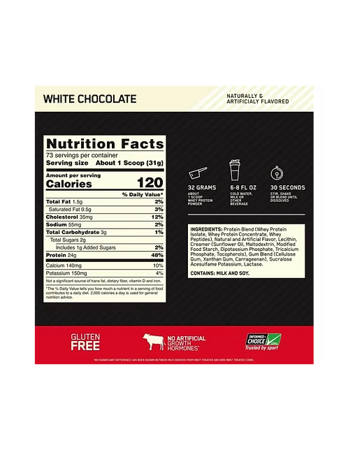 ON 100% Whey Gold Standard 5 Lbs | Proteína de Suero de Alta Calidad