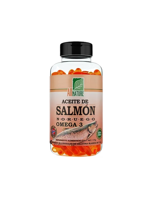 All Nature 90 Caps Aceite de Salmón – Omega 3 Natural y Puro