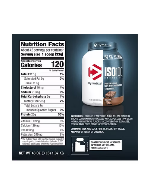 Dymatize ISO 100 3 Lbs Proteina Aislada Hidrolizada de Suero