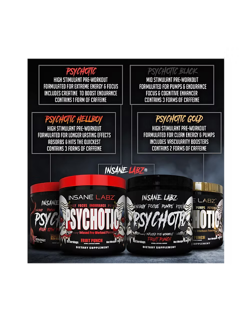 INS Psychotic 35 Serv | Pre Workout de Energia y Enfoque para Rendimiento